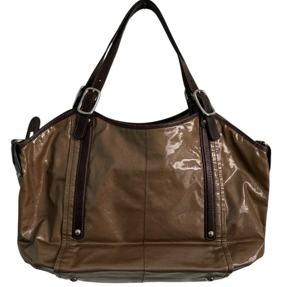 Tod's G-Line Easy Sacca Coated Canvas Tote Bag in Brown Bronze - Picture 2 of 16